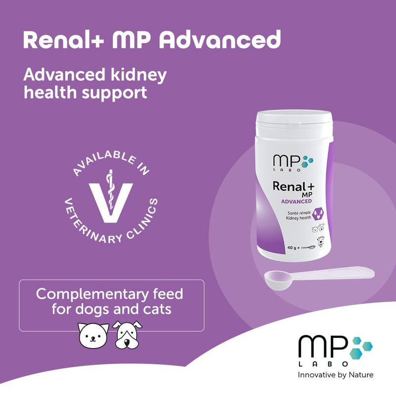 Renal+ MP Advanced for Dogs & Cats - Daily Kidney Support with B-Vitamins, Potassium & Omega-3 – Helps Maintain Renal Function & Vitality – Sprinkle Capsules