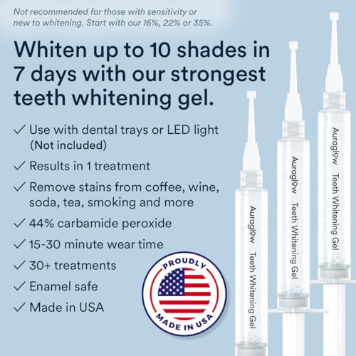 Auraglow 44% Whitening Gel and Sensitivity Relief Serum
