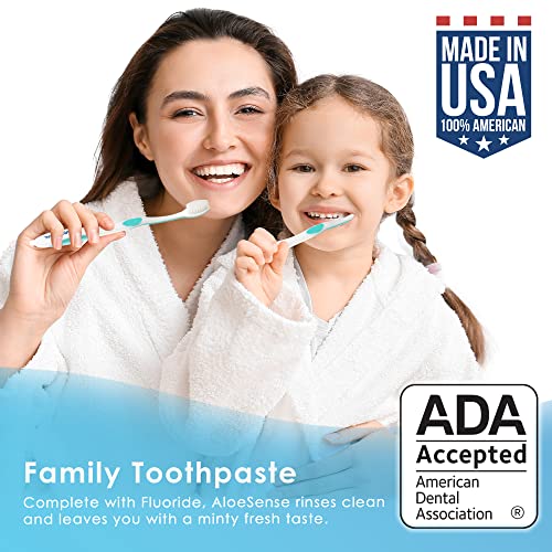 Naturally Soothing Toothpaste for Sensitive Teeth and Gum Care with Aloe Vera, Allantoin & Fresh Mint Flavor, Gentle & Natural, ADA Approved (5-oz, 3 Count) 5 Ounce (Pack of 3)