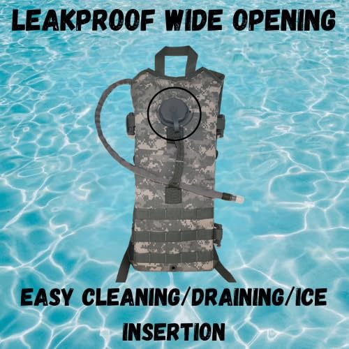 ACU Hydration Pack w/ 3-Liter Bladder, 3L/100 Fl Oz Carrier, MOLLE, Hiking, Running, Cycling, Camping