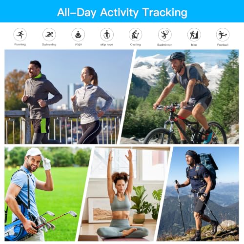 XUV Smart Health Ring, IP68 Waterproof Fitness Tracker with Ring Cover, Heart Rate and Sleep Monitoring, Step Counting, No Subscription Fee, Compatible with iOS and Android (Black, 9) Black