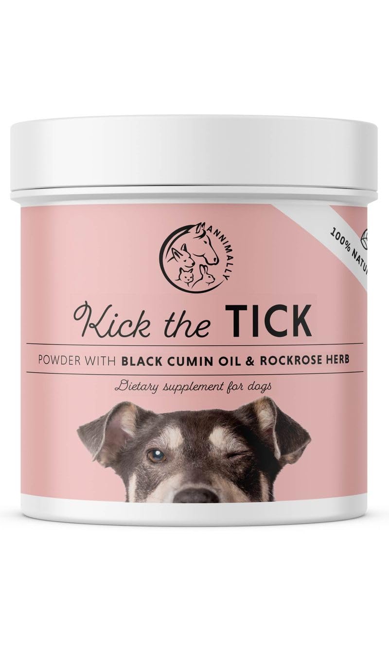 Annimally Zec McWeg for Dogs 400 g - Daily Powder Supplement with Cistus Herb, Black Seed Oil, Seaweed Meal & Brewer’s Yeast, Made in Germany