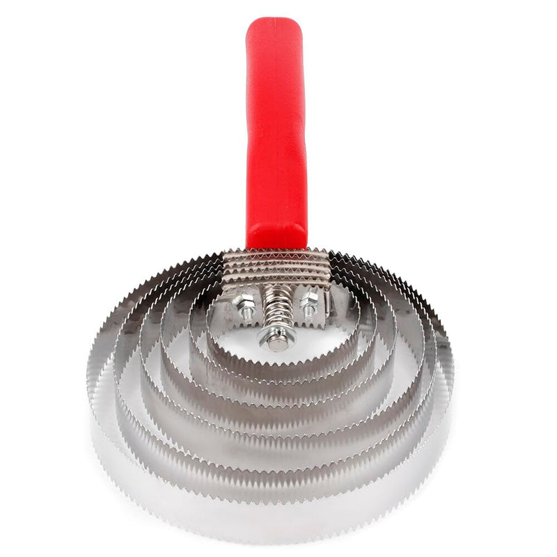 Reversible Curry Comb, Horse Curry Comb, 6 Ring Stainless Steel Horse Itching Brush for Grooming Shedding Horse Sheep Cows Pet Dog - BeesActive Australia