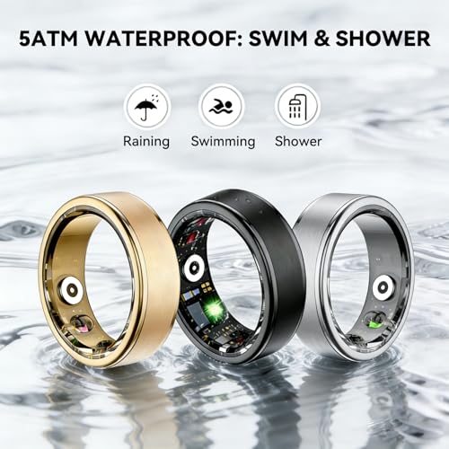 Smart Ring for Women and Men, Fitness & Sleep Tracker, Black 13