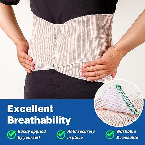 AZEN Premium 2 Pack Elastic Bandage Wrap 6 Inch, Compression Wrap Bandage for Legs, Ankle, Knee, Tummy, Body, Latex-Free, Lymphedema Wraps for Legs A-2p(6in)