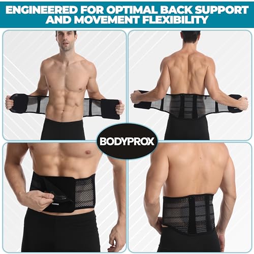 Bodyprox Breathable Back Brace, Back Support Brace for Men and Women. Medium