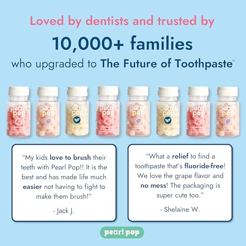 Gummy Toothpaste Pearls for Kids & Adults – Fluoride Free, Soft & Chewy Tooth Paste, Mess-Free Travel Alternative with Nano-Hydroxyapatite (nHAP) & Xylitol, Bubble Gum, 65ct 65 Count (Pack of 1)