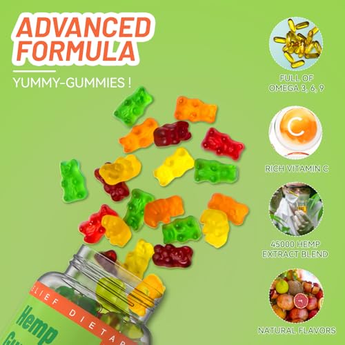 Natural Hemp Gummies 2,000,000 XXL Extra Strength - 240 Counts 60 Count (Pack of 4)