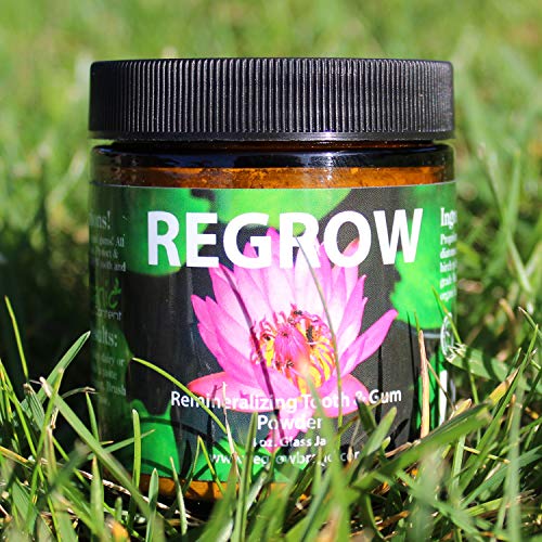 REGROW Remineralizing Tooth Powder - Stop Sensitive Teeth and Gums - Whiter Teeth Naturally - Cleans, Heals, & Protects Teeth and Gums