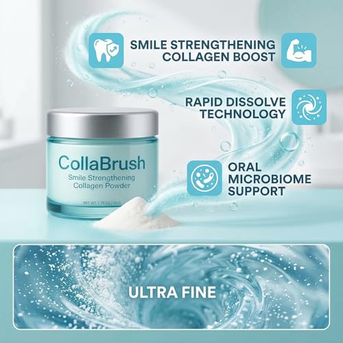 Collabrush Collagen Powder, Collagen+Hydroxyapatite Gum Toothpaste Care Powder, Smile Strengthening CollagenPowder, Protect Gum & Enamel Care