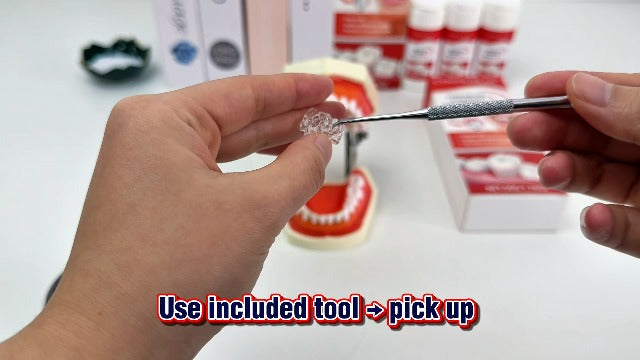 Temporary Tooth Replacement Kit for Adults, DIY Fake Tooth for Missing Tooth, Moldable Tooth Beads, Natural Looking Snap-in Temporary Tooth