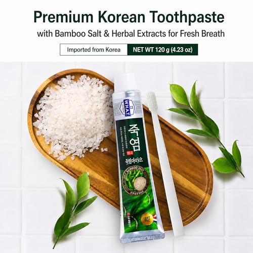 Korean Bamboo Salt Toothpaste, Jukyeom Toothpaste, 4.23 oz (120g) x 3ea, Total 12.69 oz