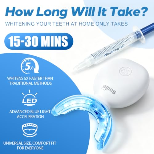 Teeth Whitening Kit with LED Light,Helps Remove Surface Stains 0.16 Ounce (Pack of 1)