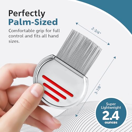Ultimate Lice Comb | Professional Stainless Steel Comb for Effective Head Lice Treatment in Kids & Adults | Get Rid of Hair Lice and Nits in Thick or Fine Hair | Pack of 1