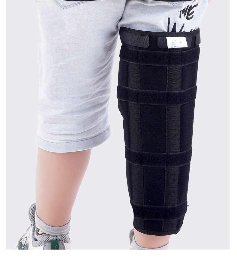 PURFUN Kids Knee Immobilizer Leg Stabilizer Long Adjustable Knee Splint Arthritis Sprain Night Sleep Knee Leg Support Injury Recovery Knee Brace for 5-7 Yrs Medium