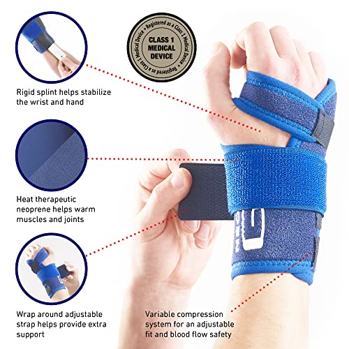 Neo-G Stabilized Carpal Tunnel Wrist Brace - Tendonitis Wrist Brace - For Arthritis, Tendonitis, Joint Pain, Sprains - Adjustable Compression - Left Hand - Class 1 Medical Device
