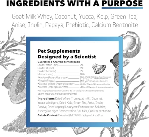 InClover Dental Powder for Dogs & Cats, Natural Teeth Cleaning