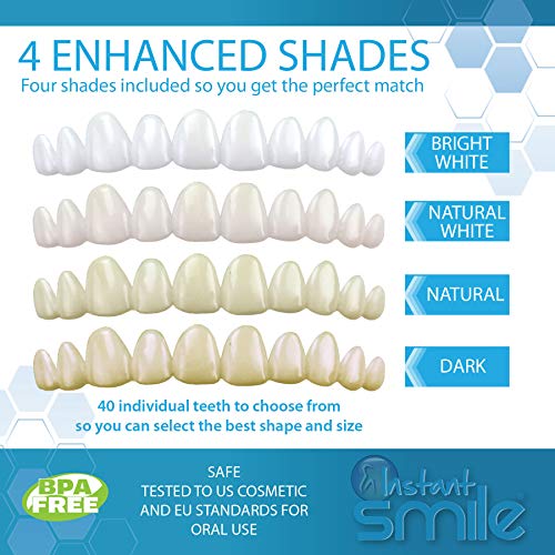 Instant Smile Complete Your Smile Temporary Tooth Replacement Kit - Replace a Missing Tooth in Minutes - Patented 40 Piece Assortment