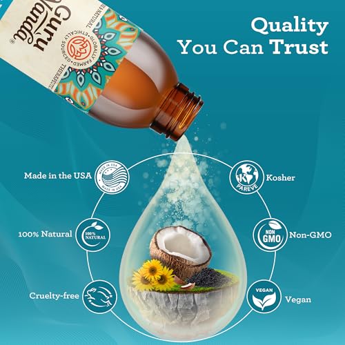 GuruNanda Original Oil Pulling with Tongue Scraper & Teeth Whitening Strips - 7 Treatments with 14 Strips - Enamel-Safe Strips for Sensitive Teeth