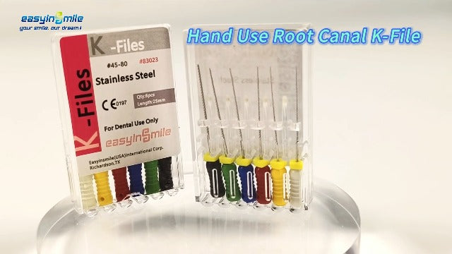 Easyinsmile Dental Endo Hand Use K-Files 25MM Endodontic Stainless Steel Files (20#) 20#