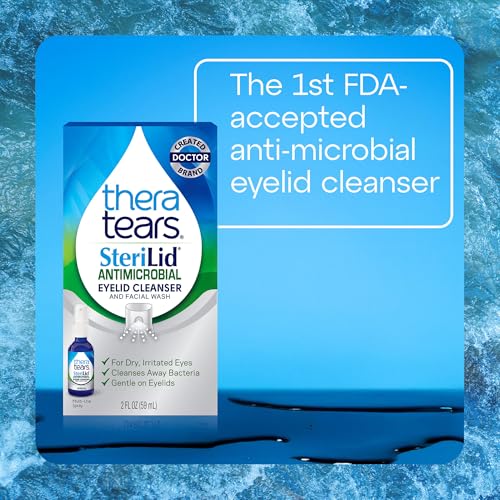 TheraTears SteriLid Antimicrobial Eyelid Cleanser and Face Wash, 2 Fl Oz 2 Ounce Cleanser