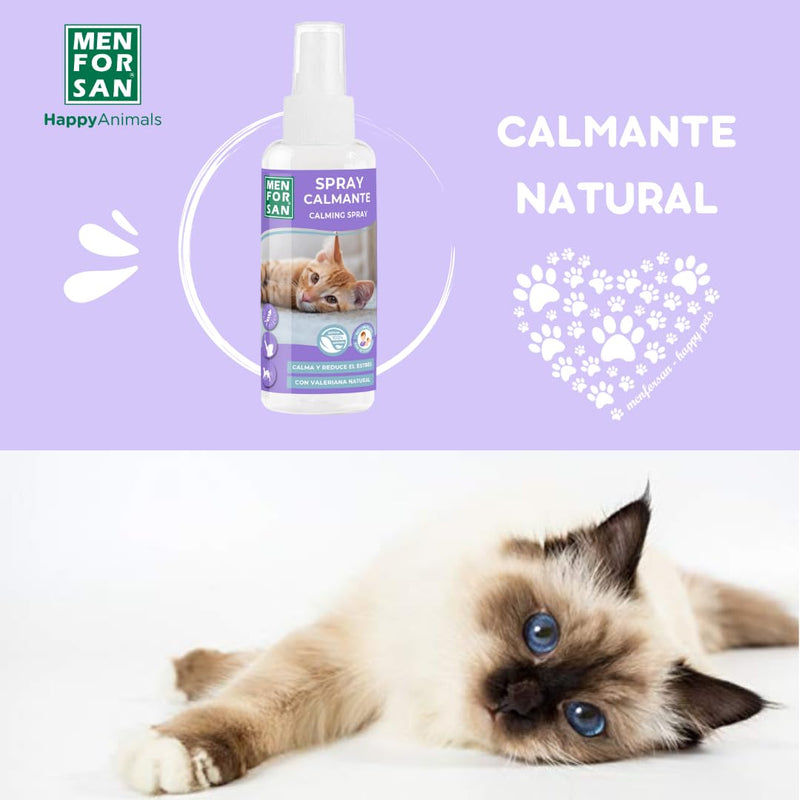 MENFORSAN Calming Spray for Cats | With Natural Valerian | Calm and Reduce Stress | Immediate Effect | 60ml