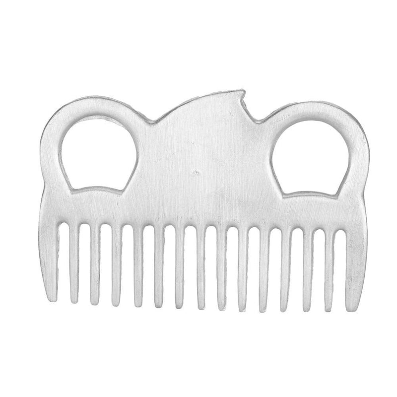 Metal Horse Comb, 4inch Stainless Metal Pulling Combs Horse Mane Comb Horse Tail Comb Mini Pocket Combs Horse Grooming Comb Livestock Comb for Cleaning Hair Removing Loose Undercoat Knots, Silver - BeesActive Australia
