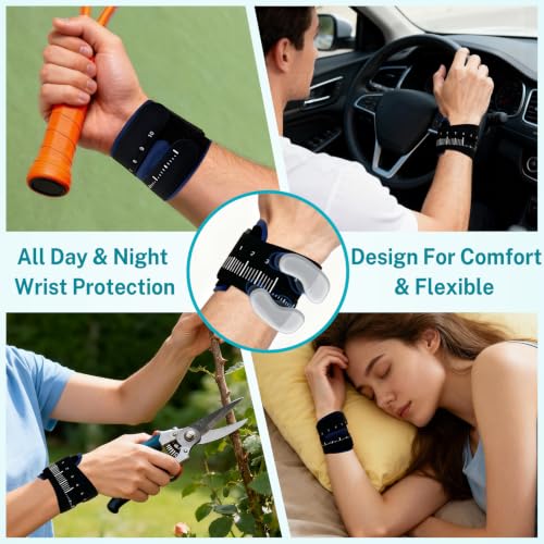 TFCC Wrist Brace with Silicone Pads for Weight Bearing Strain Black