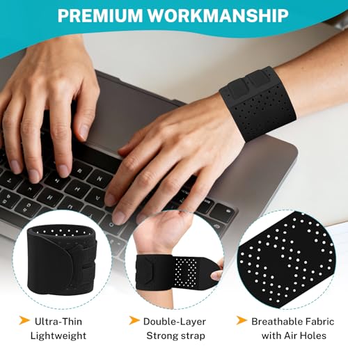 TFCC Wrist Brace for Carpal Tunnel, Ultra-Thin Ulnar Wrist Brace Black