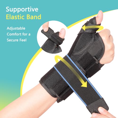 Thumb Spica Splint Brace for De Quervain's Tenosynovitis Arthritis CMC Support, Adjustable Wrist Brace with Thumb Support for Men and Women, Carpal Tunnel Wrist Brace Night Support, Left, L Left Hand
