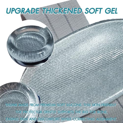 Upgrade Bunion Corrector for Women Big Toe & Men – Adjustable Knob Correction Pair, Big Toe Straightener & Toe Separators with Heel Strap, Extra Silicone Pads & Bonus Shoe Inserts