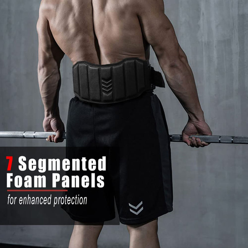 Weight Lifting Belt, Weightlifting Belt,Workout Gym Powerlifting Belt 7 inch,Fitness Back Support for Cross Training, Squats, Lunges M Black (Double EVA)