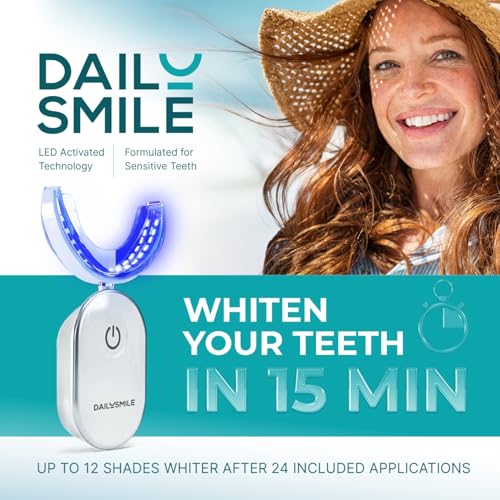 Teeth Whitening Kit with LED - Formulated for Sensitive Teeth, Hands-Free, Waterproof LED Light and 4 Gel Pens, Instant Results 1 Count (Pack of 1) Teeth Whitening Kit With Led Light