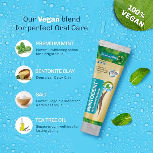 Bentodent Complete Oral Care Kit – Bentonite Clay Toothpaste, Coconut Oil Pulling Oral Rinse with Neem & Mint, 2 Stainless Steel Tongue Scrapers | Fresh Breath, Cleaner Tongue & Healthy Smile Bundle
