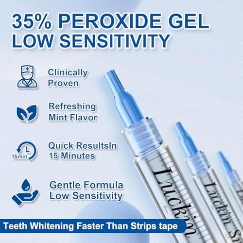 Teeth Whitening Gel Kit: 10 Pack Teeth Whitening Gel Refills 35% & 44%Bleaching Gel, No Sensitive Teeth Whitener, Great for Sensitive Tooth Whitening, Carbamide Peroxide Teeth Whitening Gel, Mint Flav
