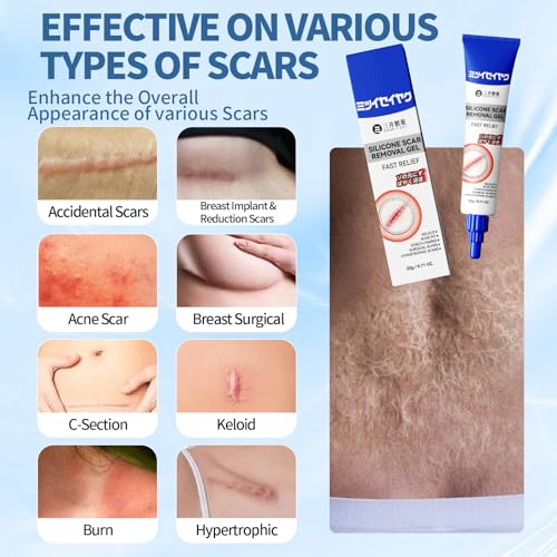 DRMITSUI Silicone Scar Gel for Old and New Scars, Scar Treatment for Acne Surgical Burn and Stretch Marks, Medical Grade Silicone Scar Gel, Fast Absorbing, 20g 0.71oz (Pack of 2) Pack of 2