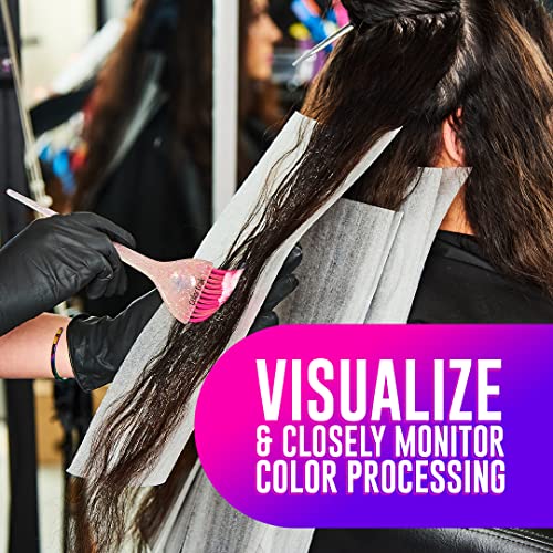 Colortrak Reusable Hair Coloring Meche Sheets, 5" x 16", 100 Per Pack 1 Count (Pack of 1)