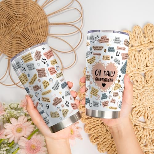 OT Stainless Steel Insulated Tumbler - Gift for Occupational Therapists & Assistants - Appreciation or Graduation Present - OT Gift (Design 3) Design 3
