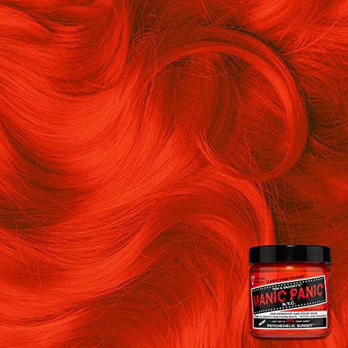 Manic Panic Semi Permanent Orange Hair Dye, Psychedelic Sunset, 4 oz, 2 Pack