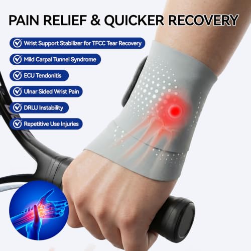 Ultra-Thin Wrist Brace Support for Carpal Tunnel, Grey
