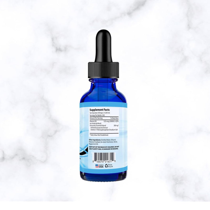 Vitadine, 343 mg, 4 FL OZ Liquid, 302 Servings, Made in USA, Plant-Based Ingredients, Echinacea Extract, Vitamin D3, Gluten-Free
