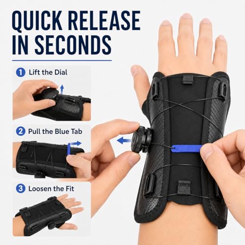 Carpal Tunnel Wrist Brace with Adjustable Knob, Right Small Right Hand Small-Right Hand