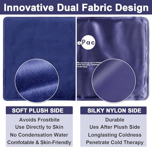 AiricePac Extra Large Gel Flexible Back Ice Packs for Injuries Reusable, 11”x 20” Cold Pack Wrap for Knee Leg Neck Shoulder Hip Back Pain Relief, Cold Compress Therapy for Swelling, Bruises, Surgery XXL 1 PACK 1.0
