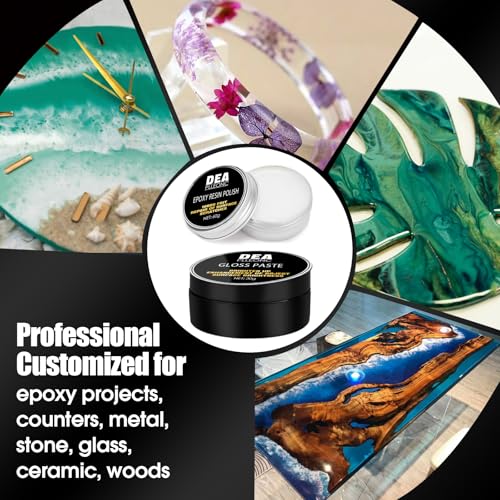 Epoxy Resin Polishing Kit, Epoxy Resin Polishing Compound is Specially Formulated for High-Gloss Finishes, Removing Surface Scratches and Restoring The Luster