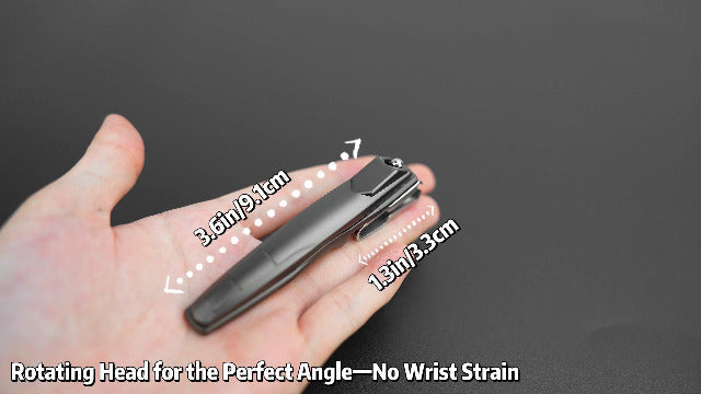 360° Rotating Nail Clippers for Seniors with Arthritis, Ergonomic Long Handled Toenail Clippers for Thick Nails for Seniors, Heavy Duty Fingernail Clippers with Catcher Wide Opening Sharp Nail Cutters