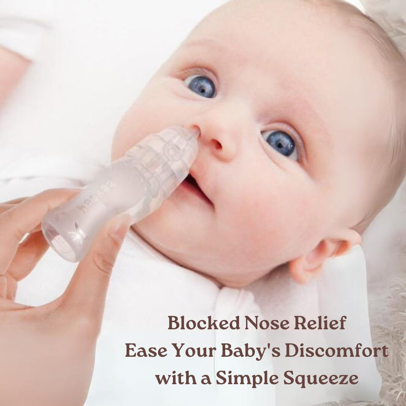 Haakaa Penguin Nasal Aspirator for Baby – Blocked Nose Relief: Works by Suction – BPA, PVC & Phthalate-Free – Food-Grade Silicone – Easy-to-Clean – Fluid Measurement - BeesActive Australia