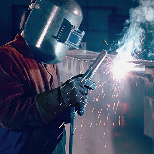 OZERO Welding Gloves 14 Inch, EN407 Certified Heat Resistant to 932°F, Gray