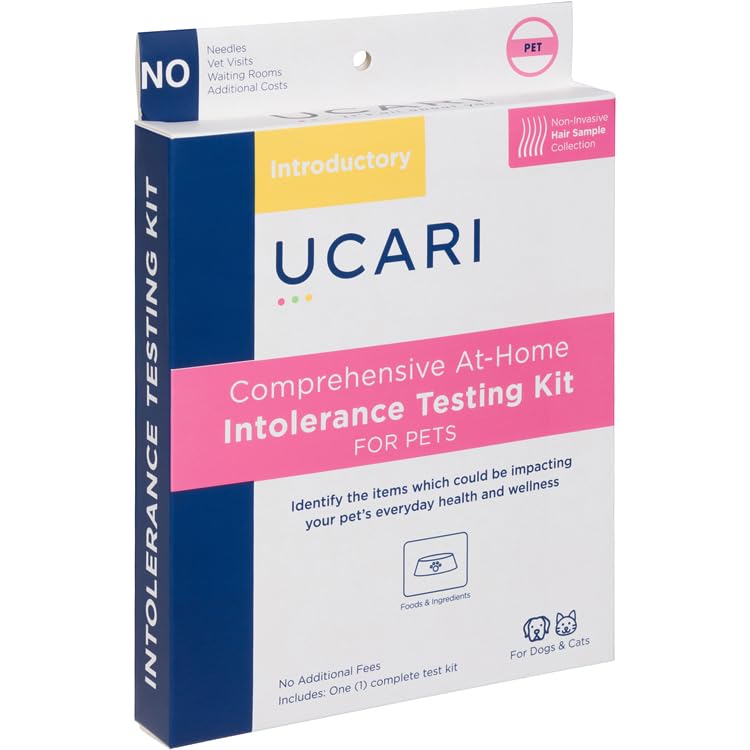UCARI Pet Sensitivity Test | Screens for 350+ Intolerances | Food & Ingredients Analysis | Painless Home Test Hair Sample Method | Results in 48 Hours | Cats & Dogs Introductory