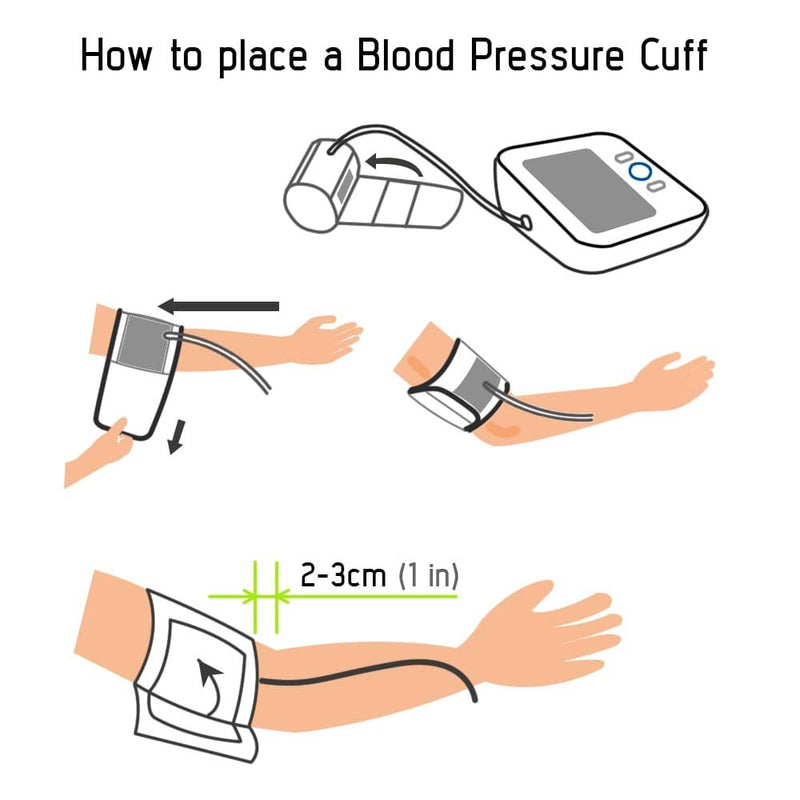Paramed Blood Pressure Monitor - Bp Machine - Automatic Upper Arm Blood Pressure Cuff 8.7-16.5 inches - Large LCD Display 120 Sets Memory - Device Bag & Batteries Included 1 Count (Pack of 1)