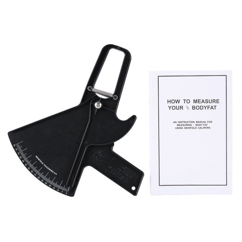 Body Fat Calipers, Skinfold Caliper 2 Colors 0-80MM Fat Measuring Test Slim Skinfold Caliper Weight Loss Measure Tester (Black) Black - BeesActive Australia